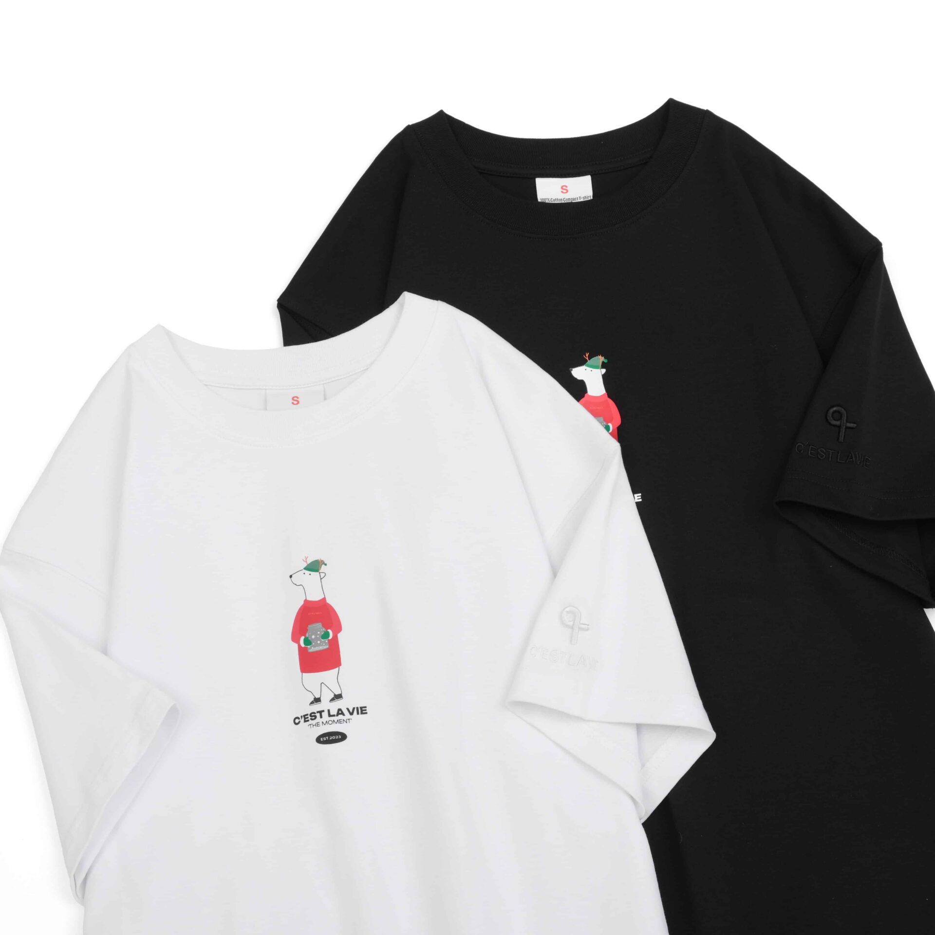 Áo thun - White bear reindeer