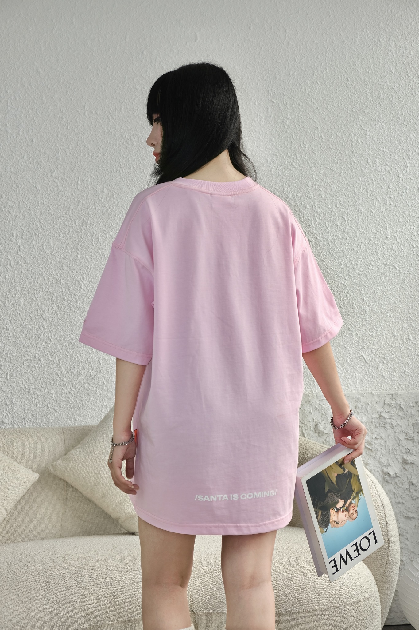 áo thun oversize cslavie balloon pink
