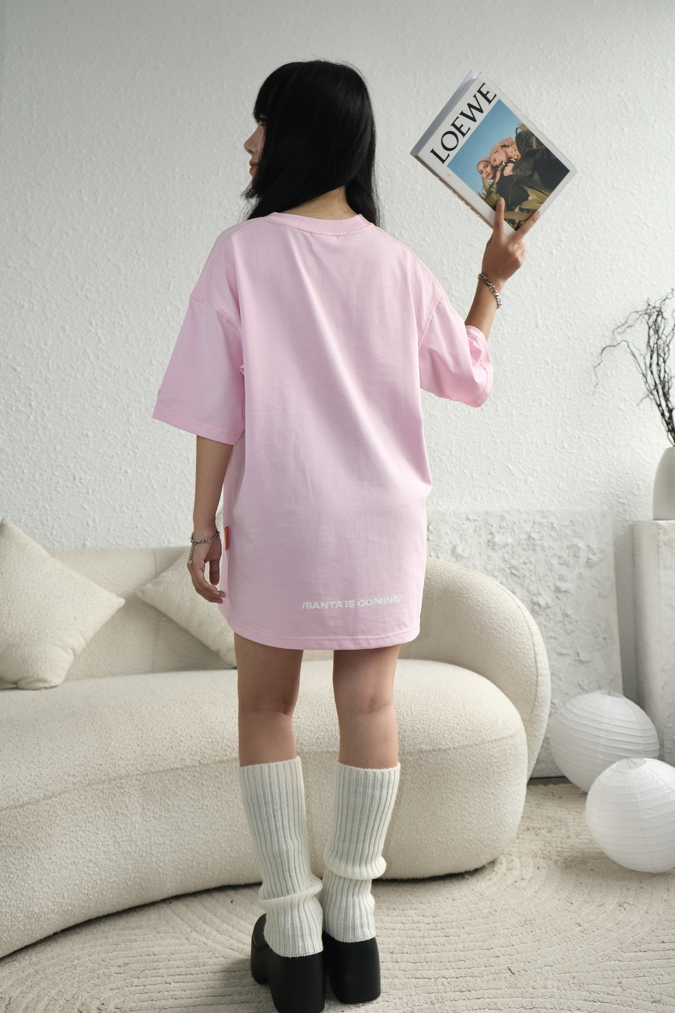 áo thun oversize cslavie balloon pink
