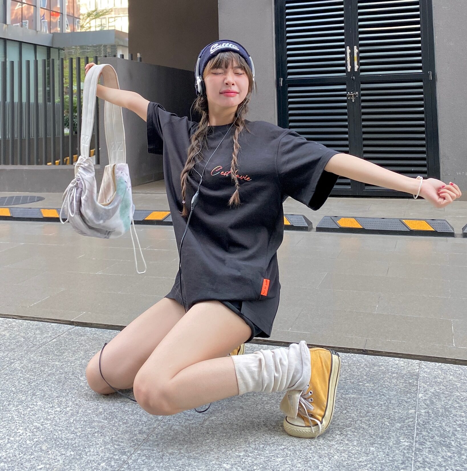 áo thun cao cap santa balloon tee pink nu