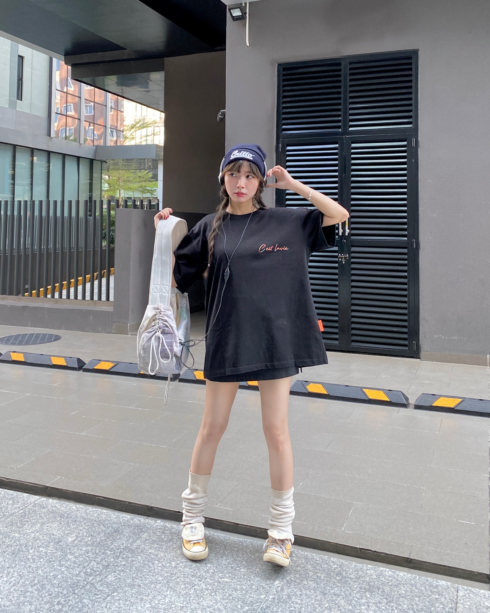 áo thun oversize cslavie detail black 552