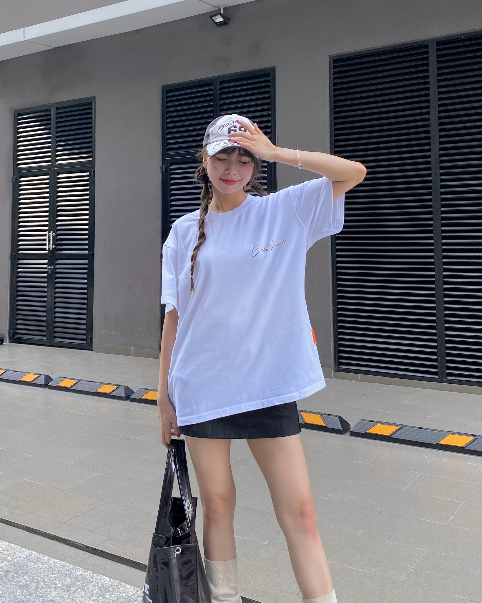 áo thun oversize cslavie detail white 145