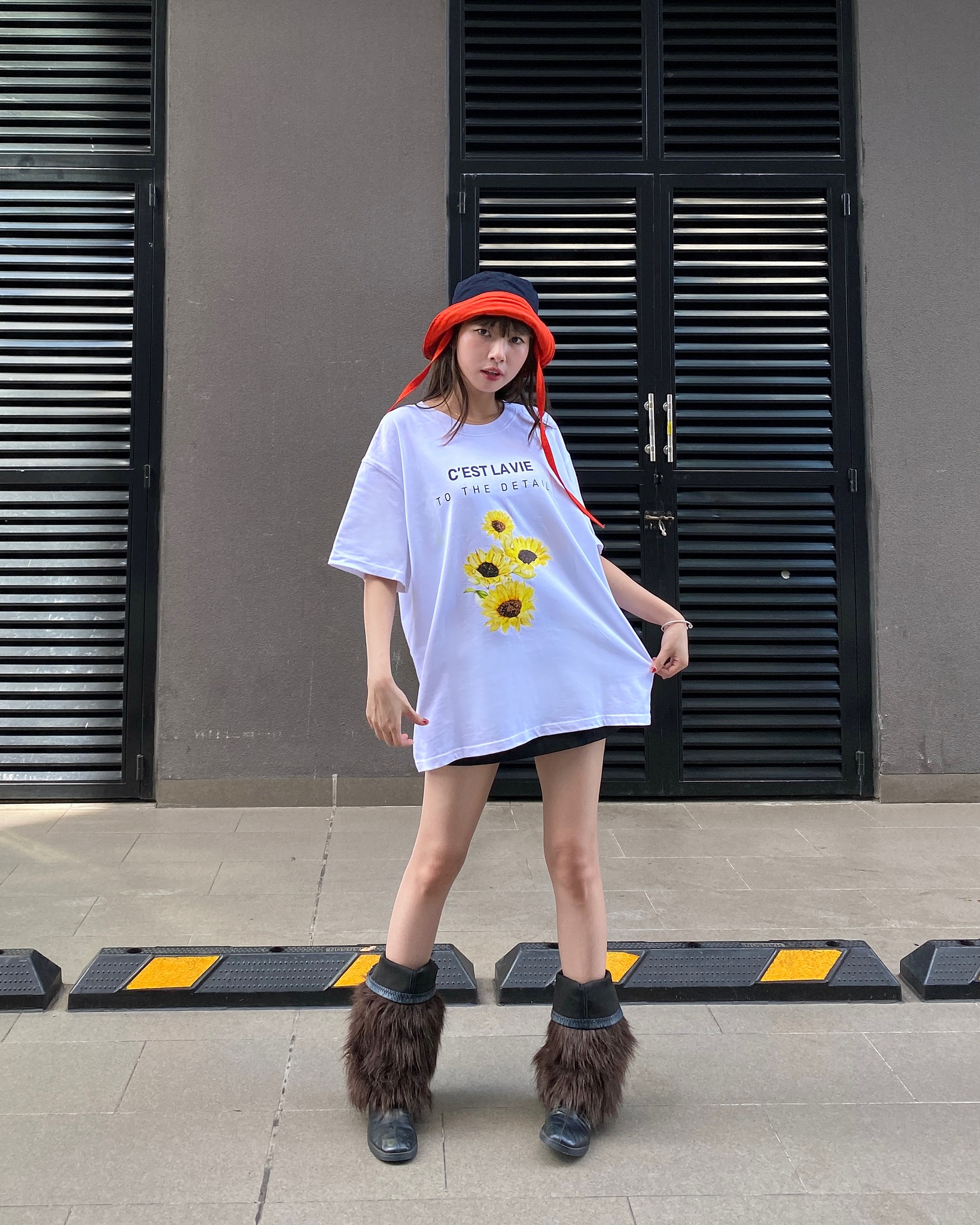 áo thun oversize cslavie huong duong trang