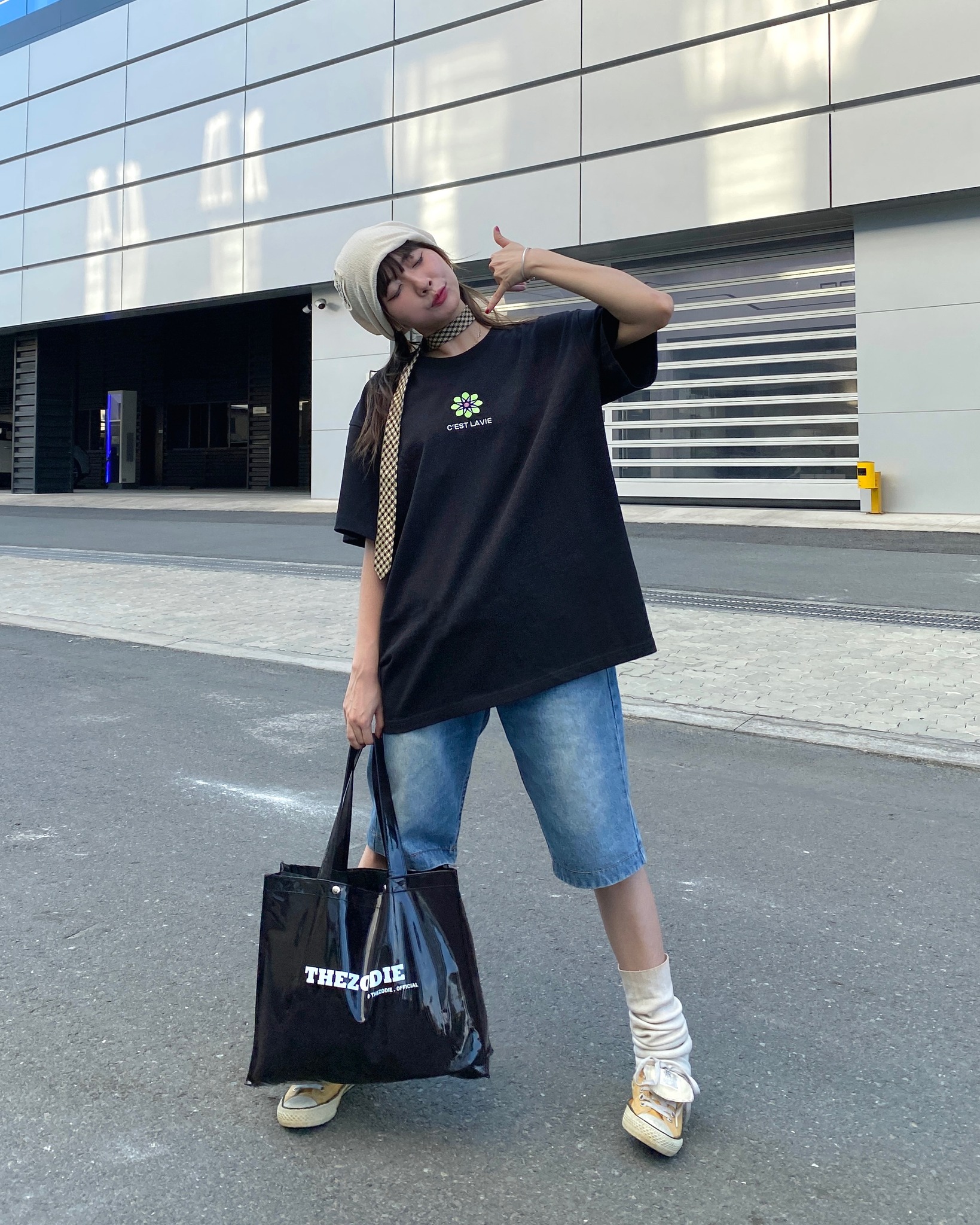 áo thun oversize cslavie latana black 756