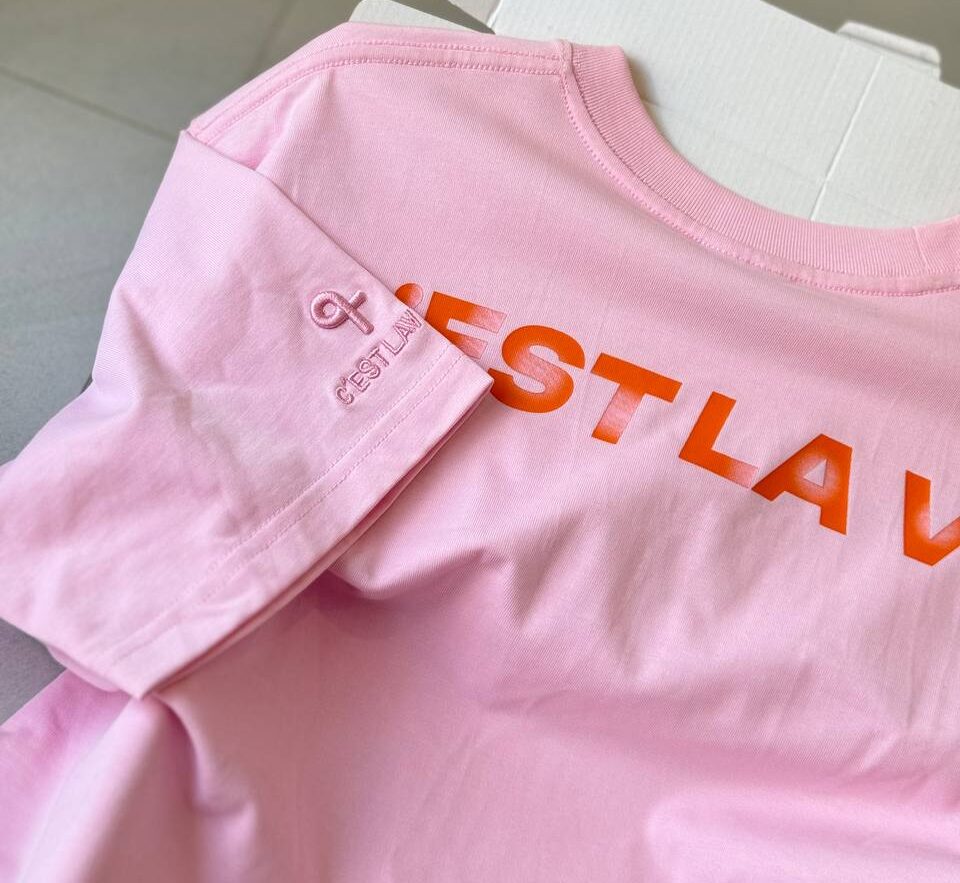 áo thun oversize cslavie pink back e1774761117691