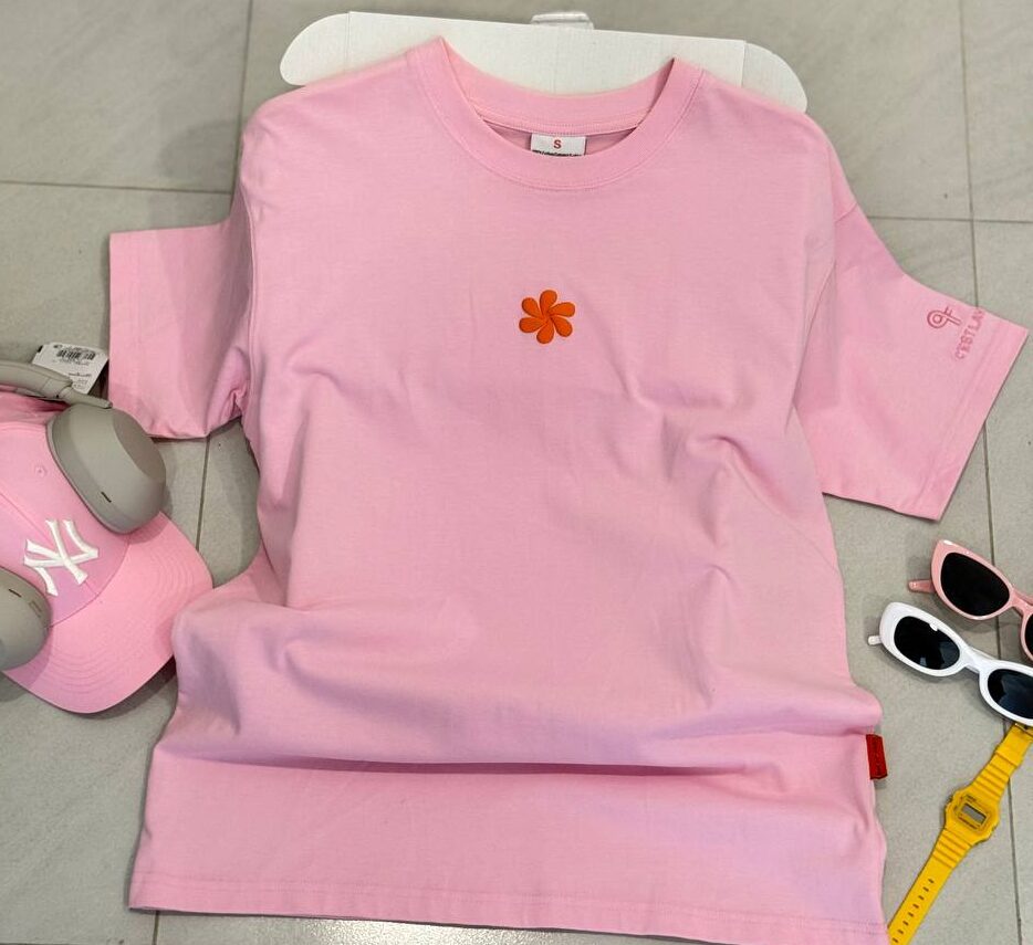áo thun oversize cslavie pink font e1774761282283