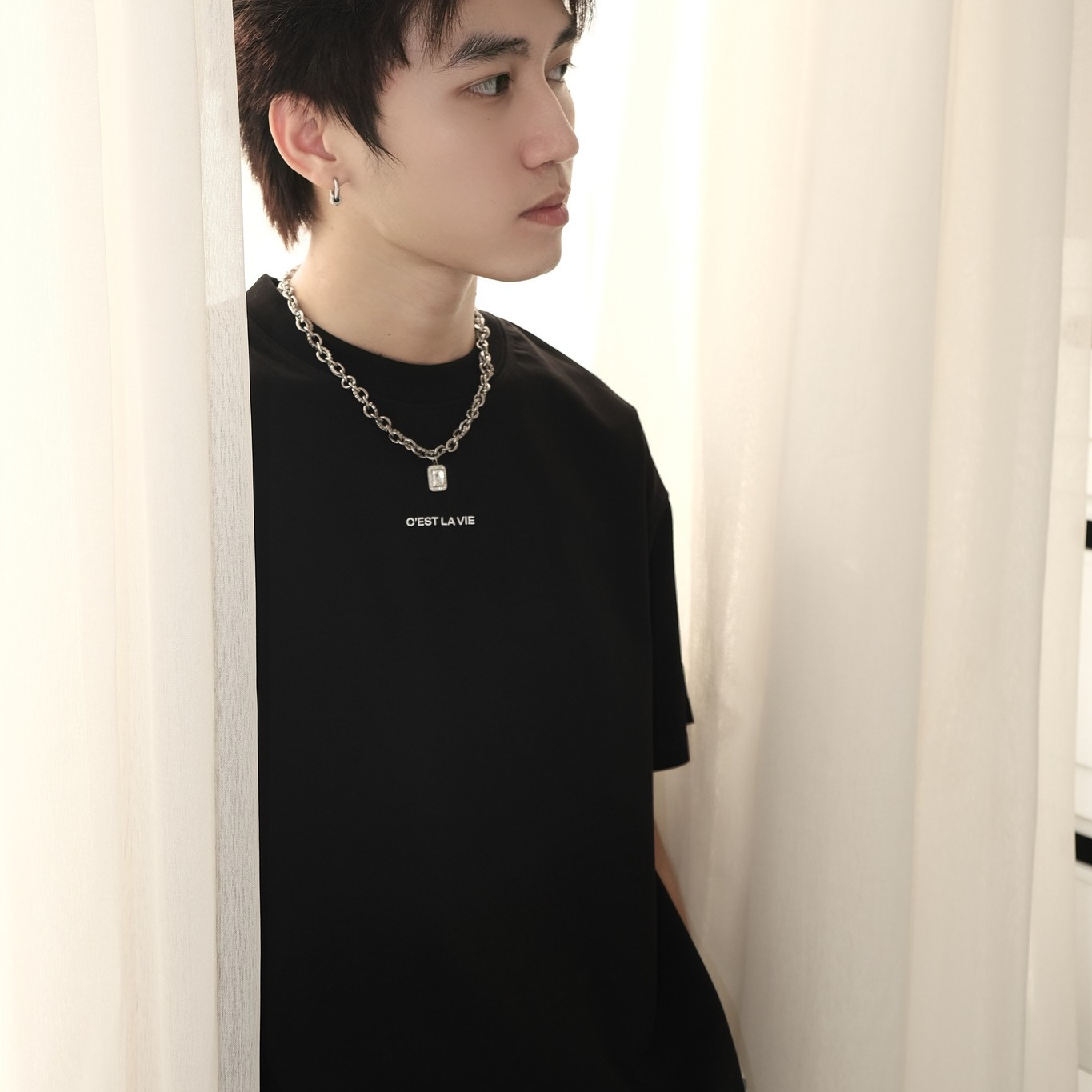 áo thun oversize cslavie tree black 432