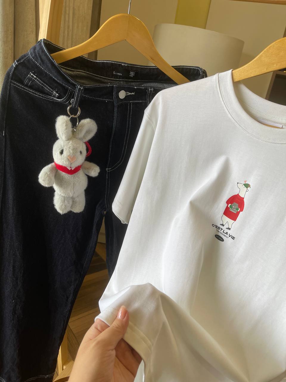 áo thun oversize cslavie–bear reindeer