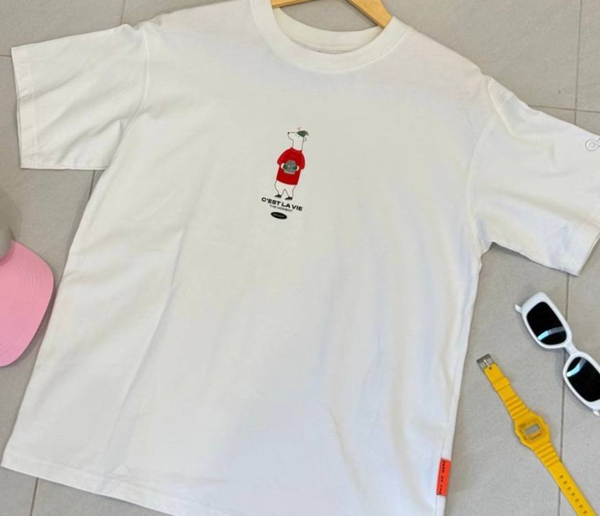 áo thun oversize cslavie–bear reindeer 284