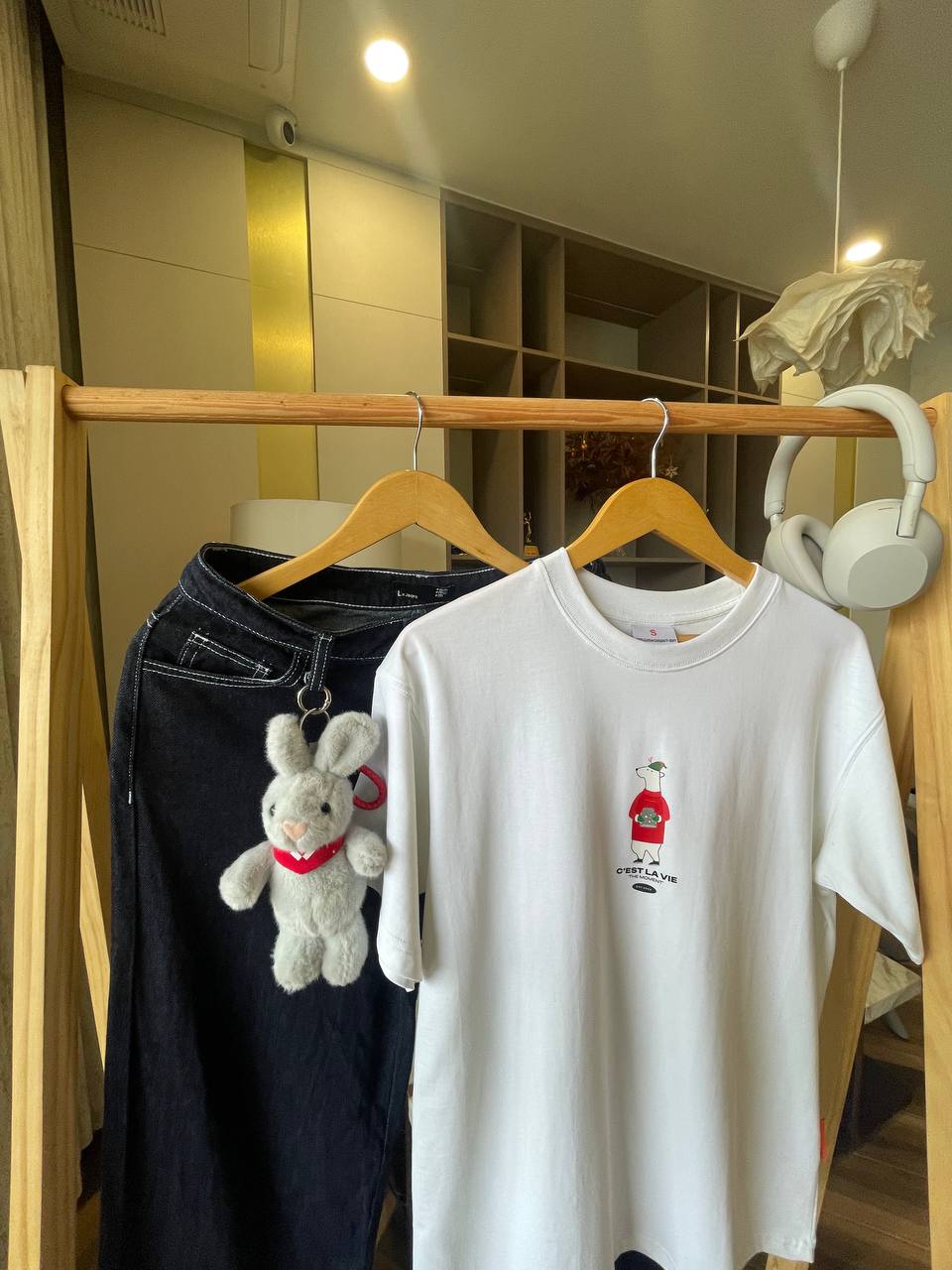 áo thun oversize cslavie–bear reindeer