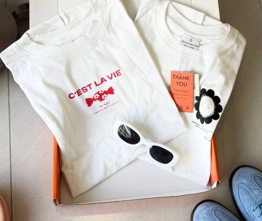 áo thun oversize cslavie–set white