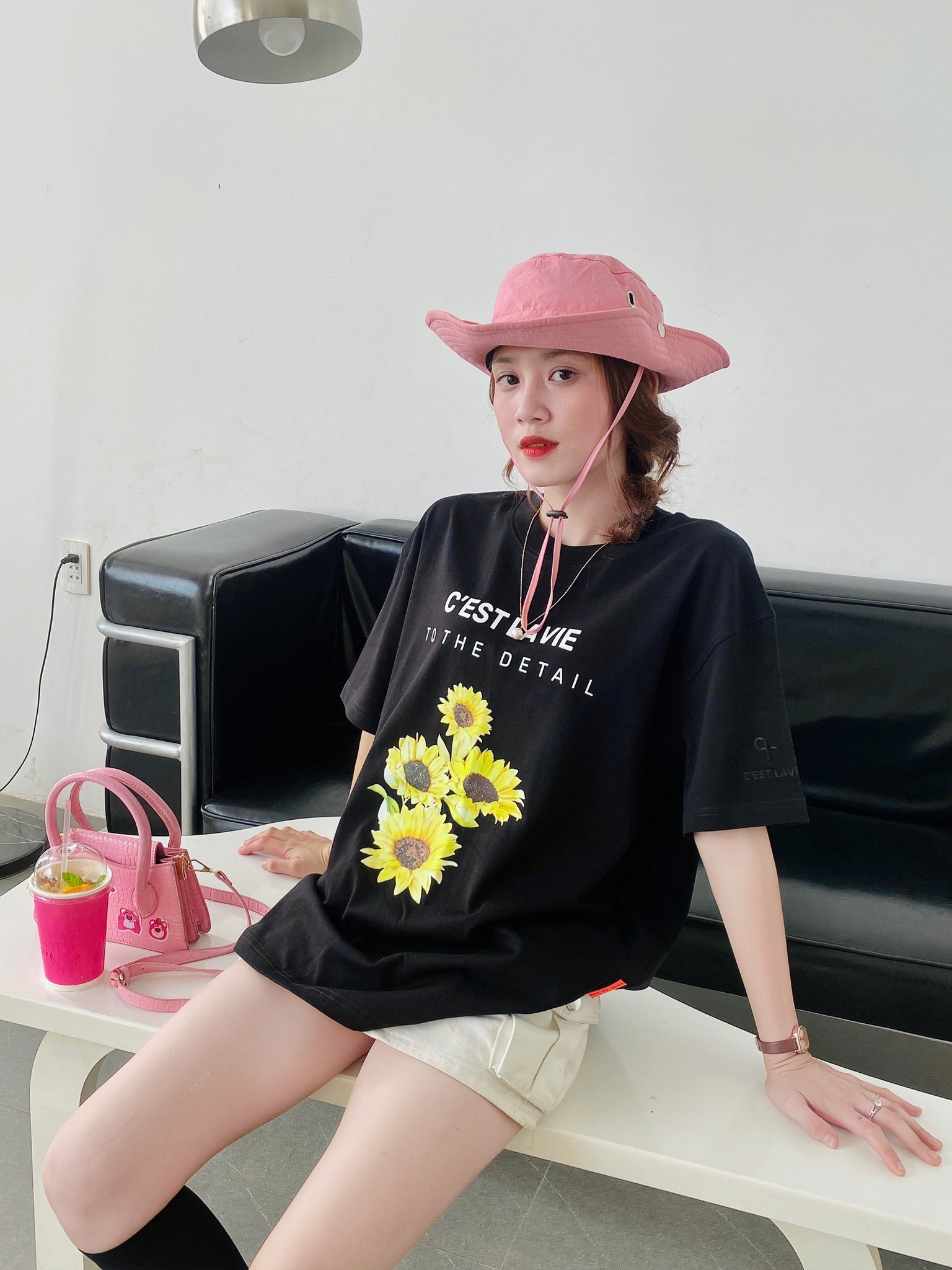 áo thun unisex cslavie huong duong den 707