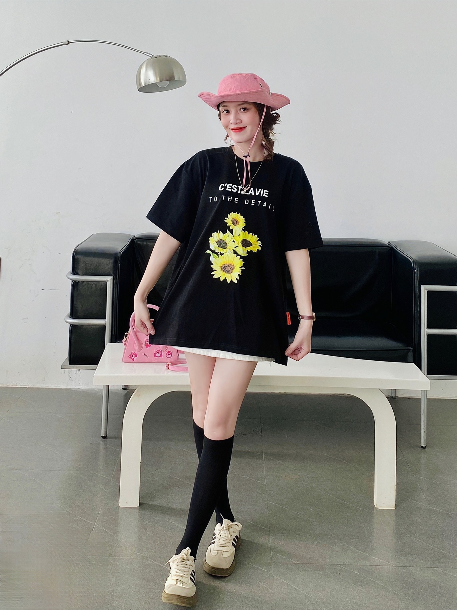 áo thun unisex cslavie huong duong den 783