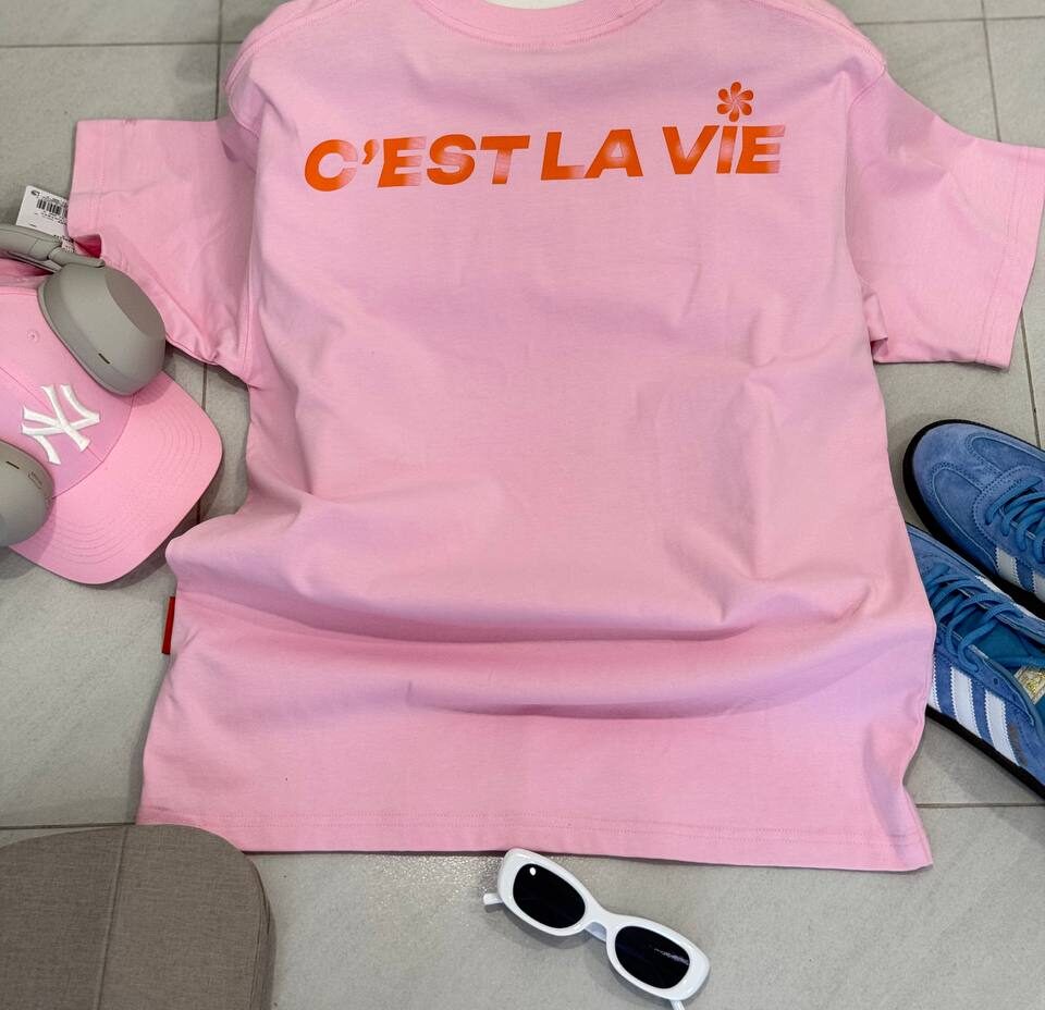 áo thun unisex cslavie pink back e1774761800649