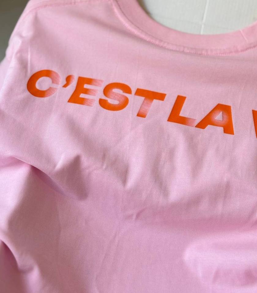 o thun oversize cslavie–set pink