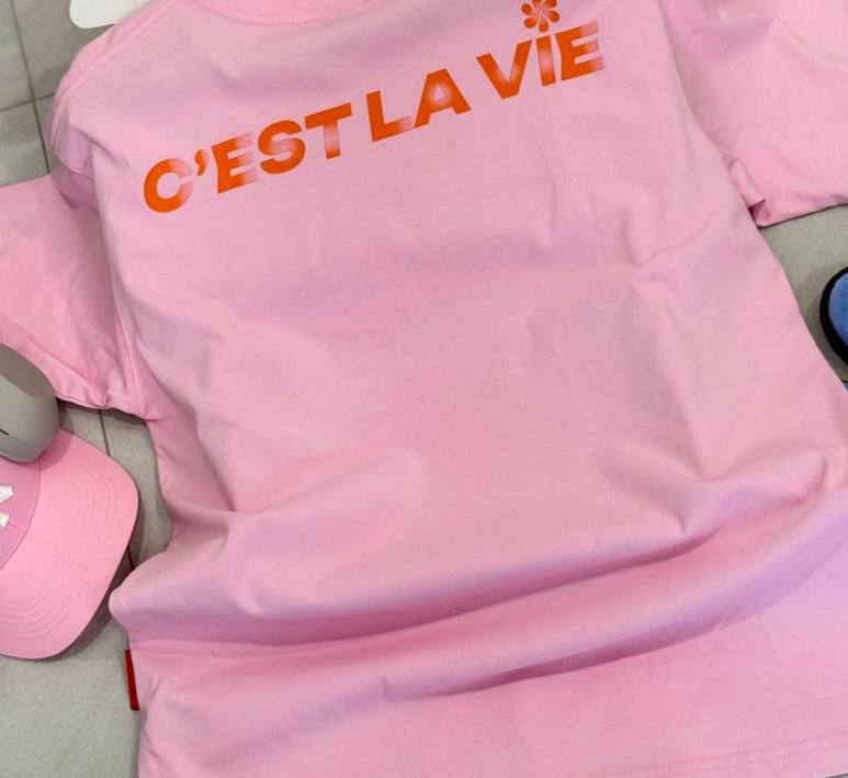 o thun oversize cslavie–set pink