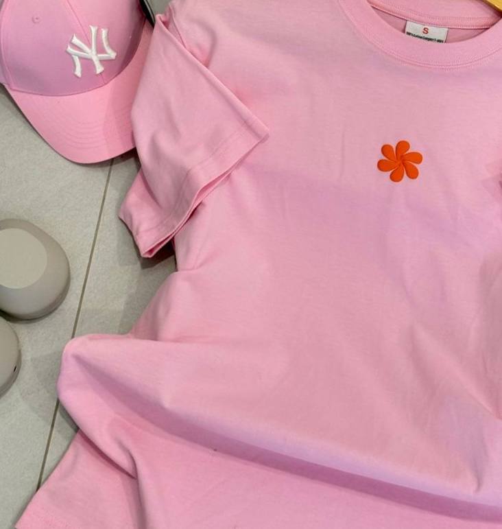 o thun oversize cslavie–set pink