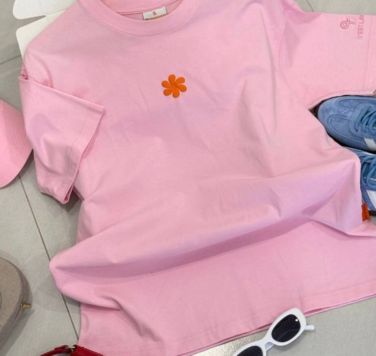 o thun oversize cslavie–set pink