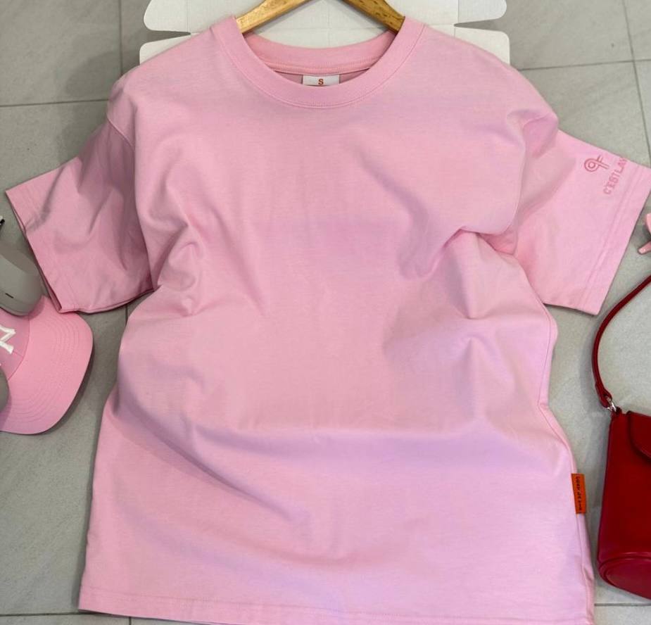 o thun oversize cslavie–set pink