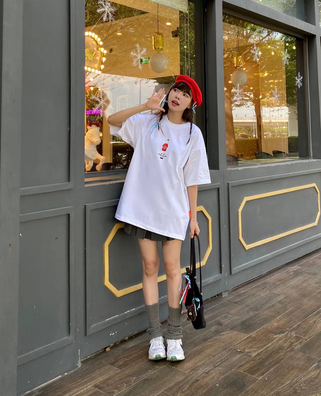 áo thun local brand unisex bear white