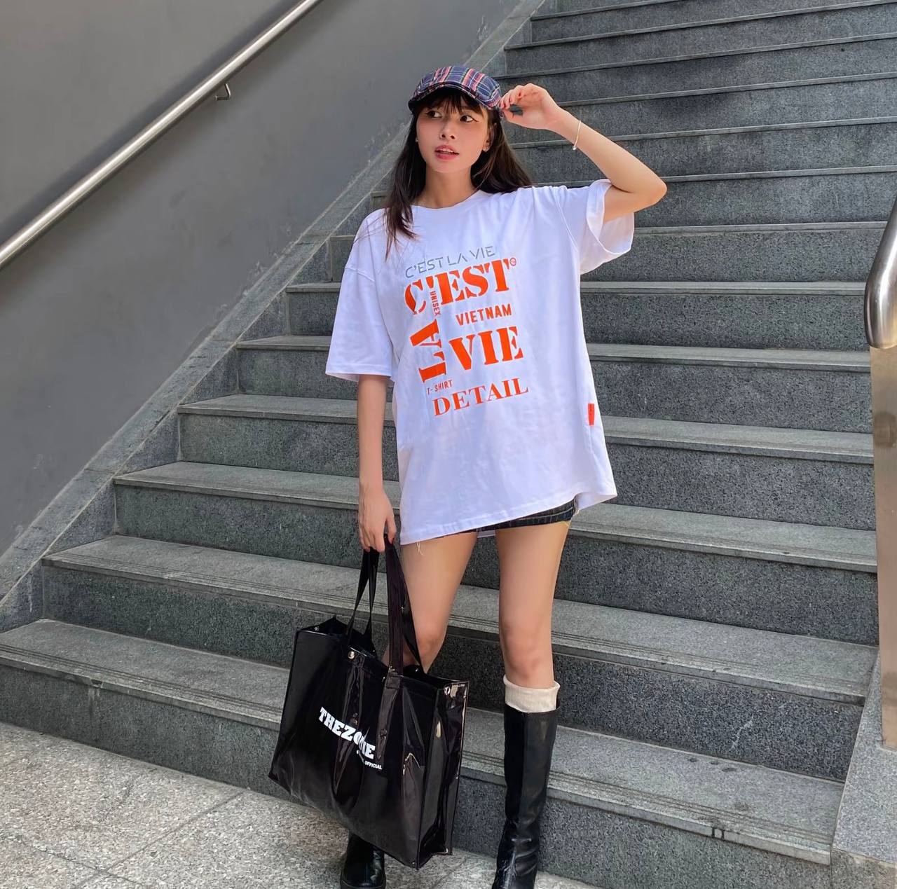 áo thun local brand unisex cslavie white